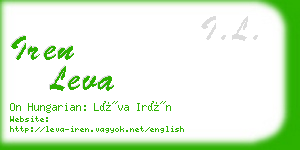 iren leva business card